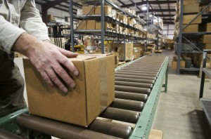 Using a case sealer can help ensure proper packaging tape application.